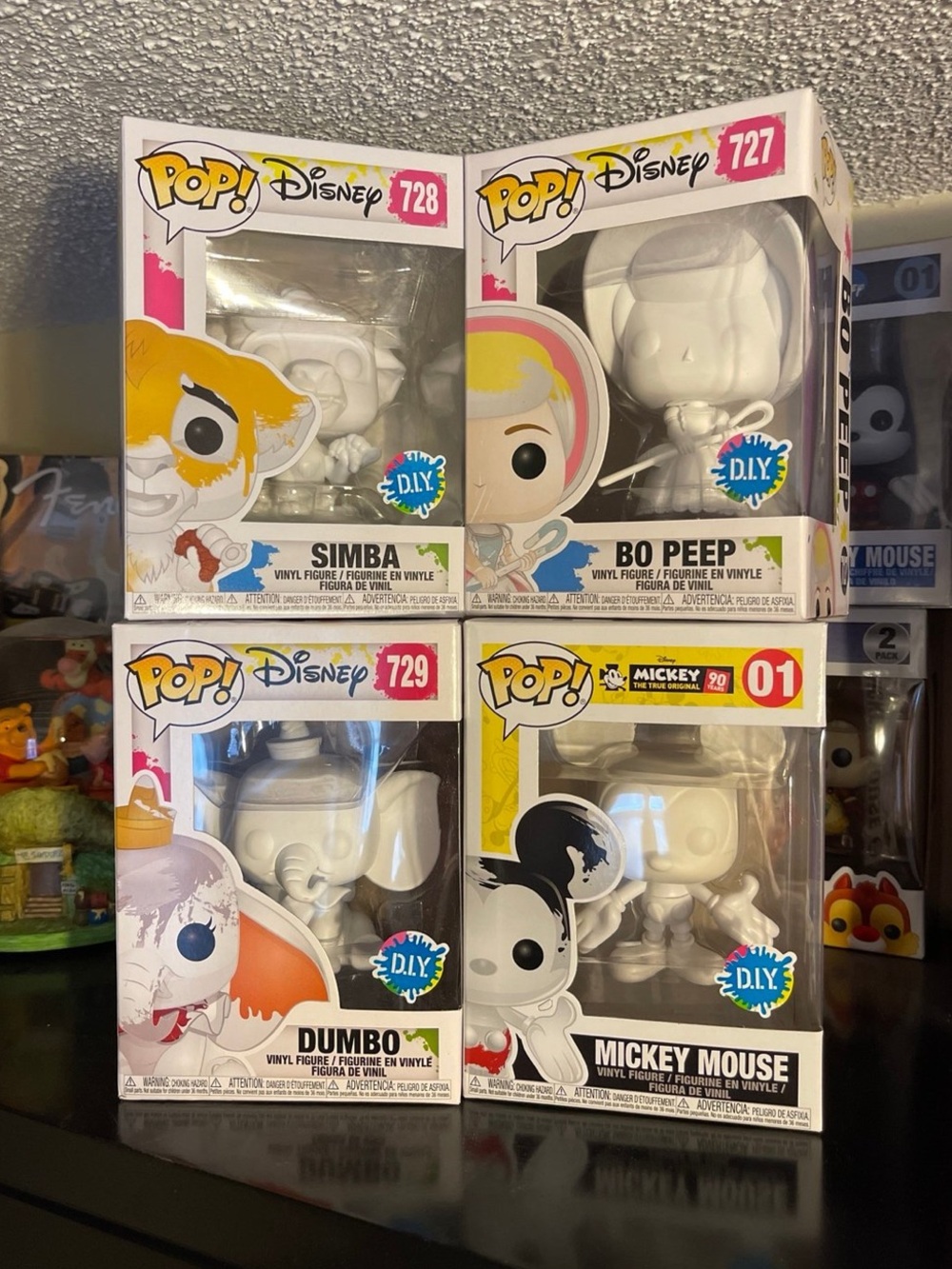 Funko White DIY Disney Pop! Vinyl Figure Set with Yellow Accents